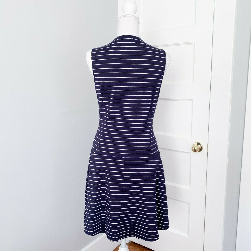 Theory | Sayidres Fit & Flare Striped Zipper Dress - Picture 2 of 9